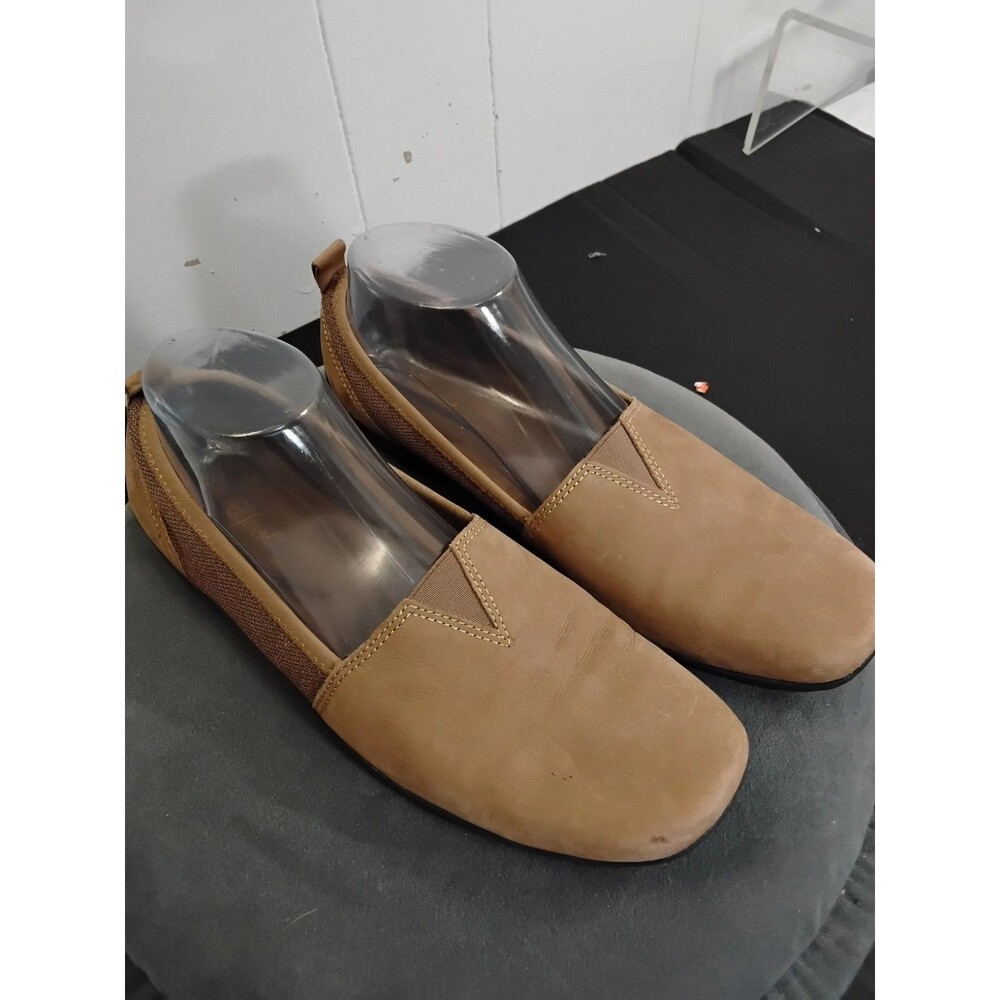 Natural Soul Flats Loafer Brown Suede Leather Slip On All Thru Comfort Size 9M